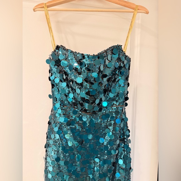 Bronx and Banco Emerald Sequin Strapless Maxi Dress - Picture 13 of 15